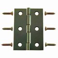Midwest Fastener 2-1/2 x 1-9/16" Ornamental Bronze Plated Steel Butt Hinges 4PK 37187